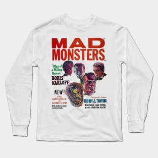 Mad Monsters Vintage Horror classic magazine cover Long Sleeve T-Shirt